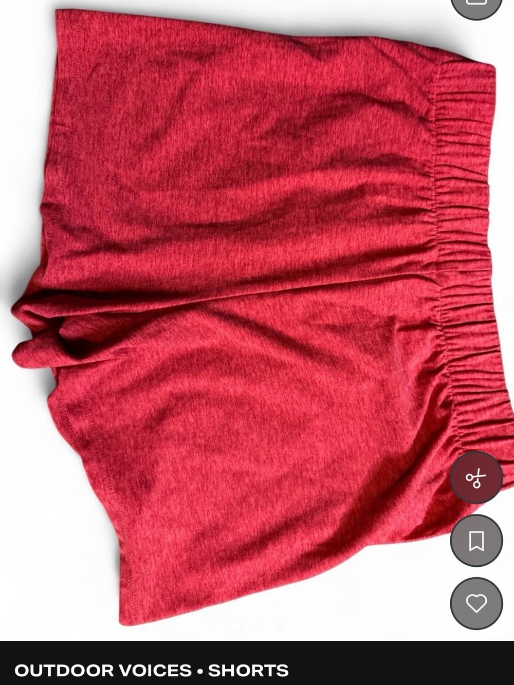Outdoor Voices Red Women's Athletic Shorts
